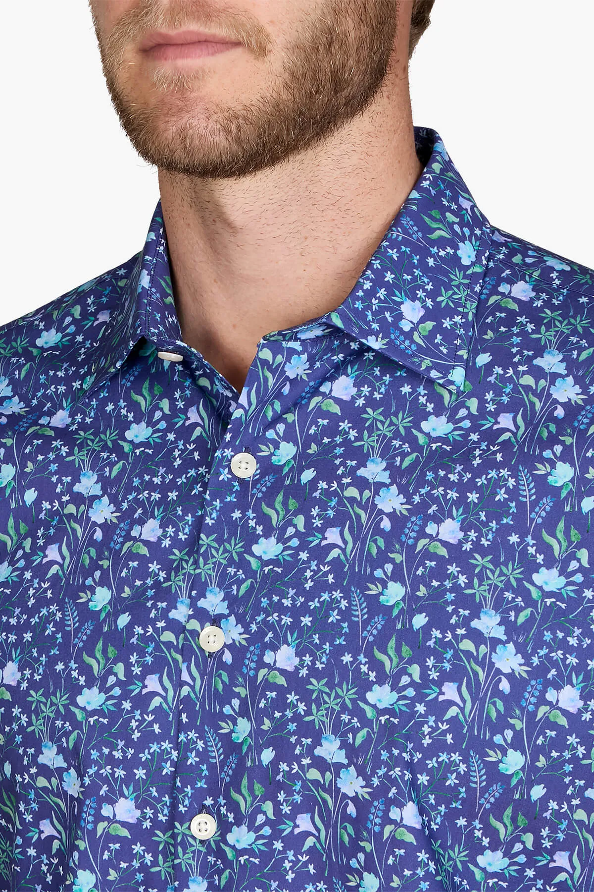 SIMON CARTER | Blue Meadow Digital Print Shirt