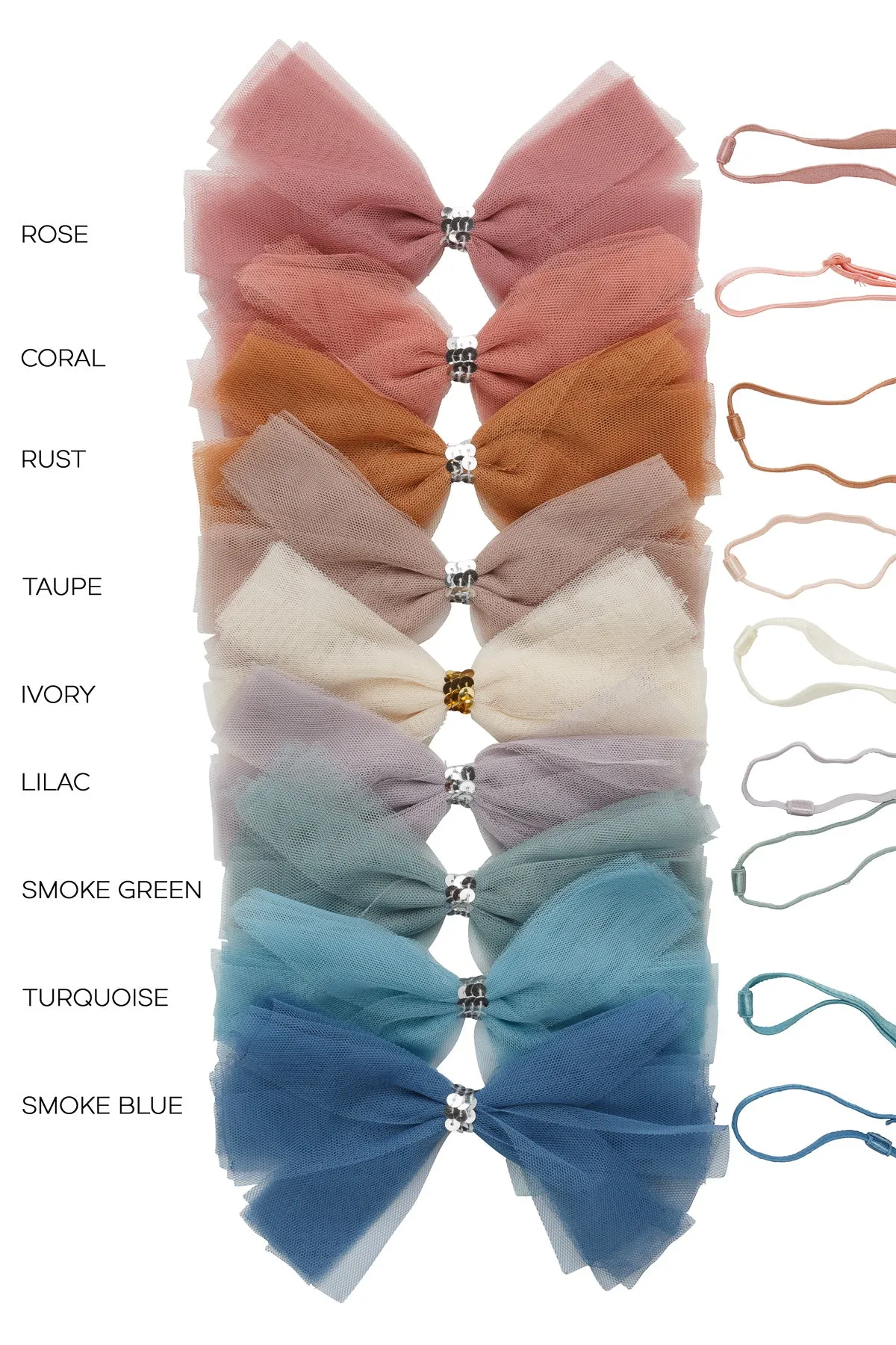 Soft Tulle Strips CLIP   WRAP - Rust