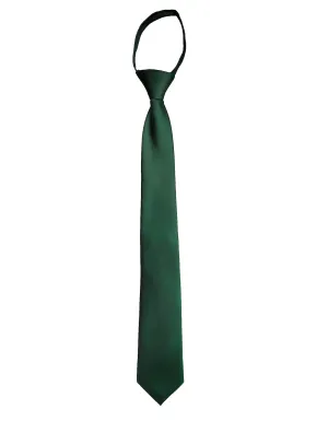 Solid Color Zipper Tie