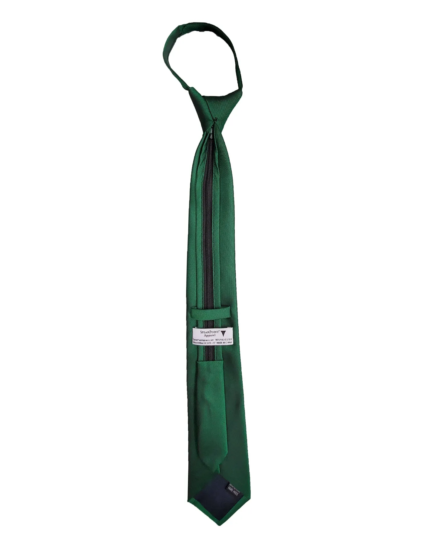 Solid Color Zipper Tie