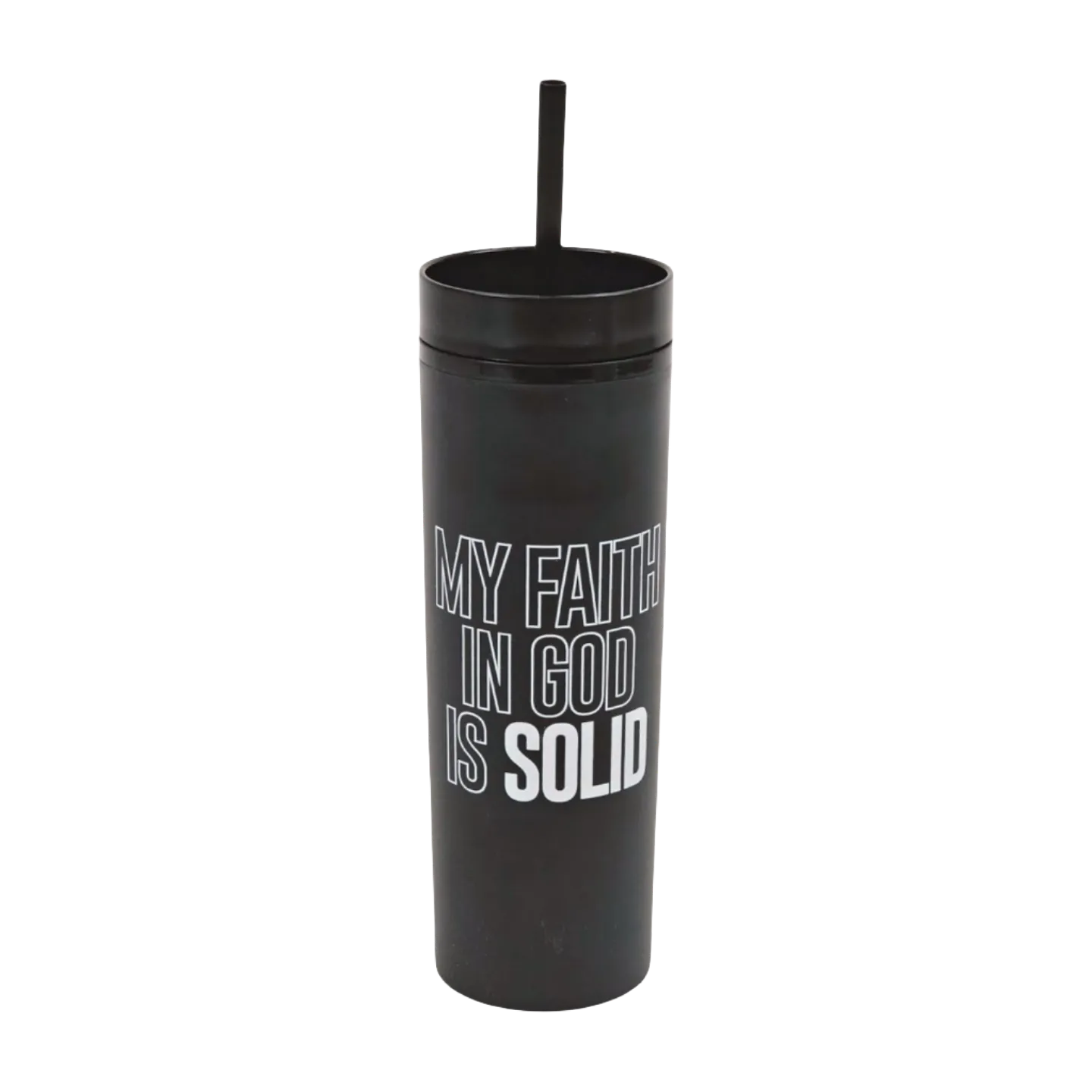 Solid Faith 16oz Tumbler | Black/White