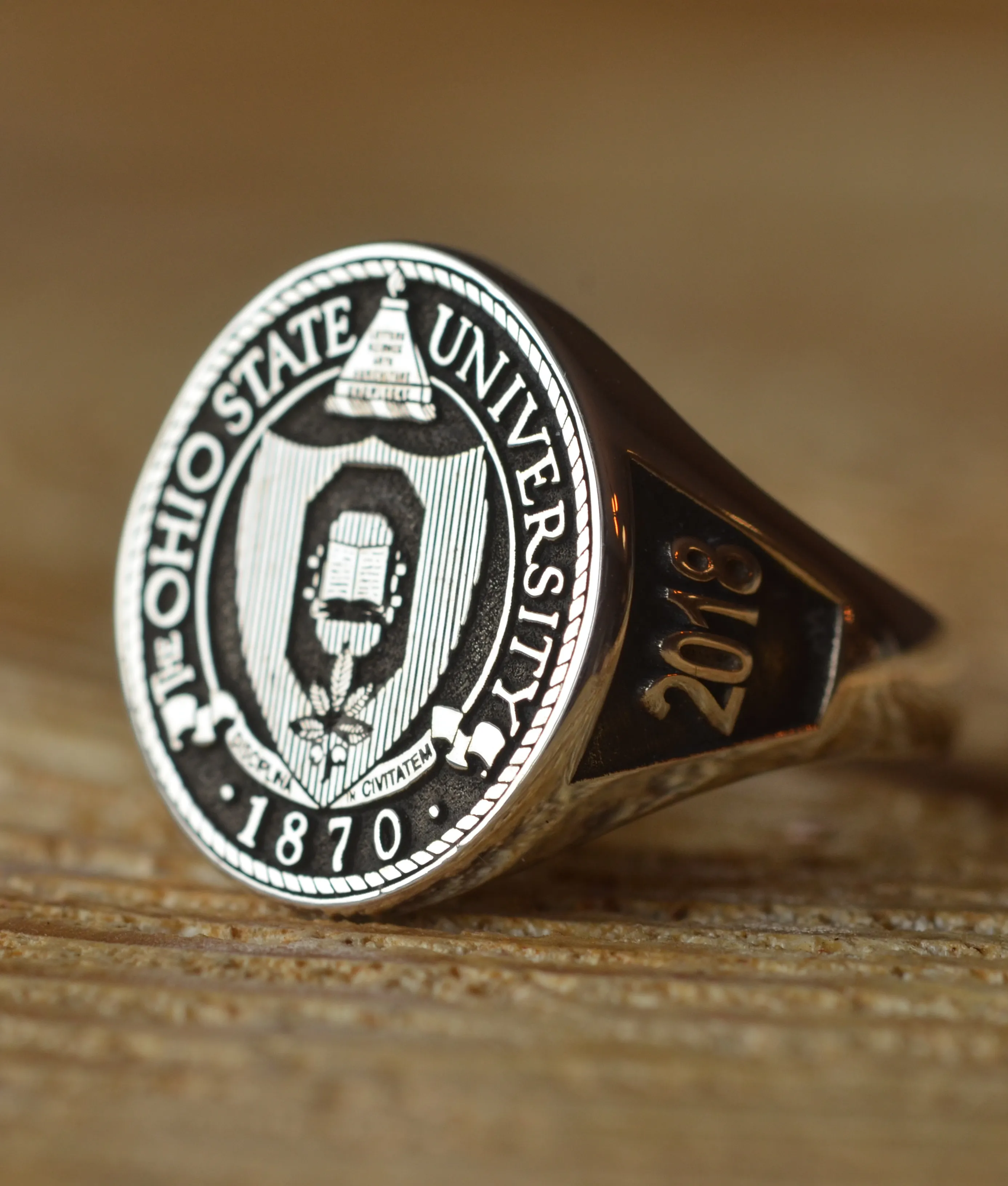 Solid Gold Custom Made Ohio State University College Ring - Any College