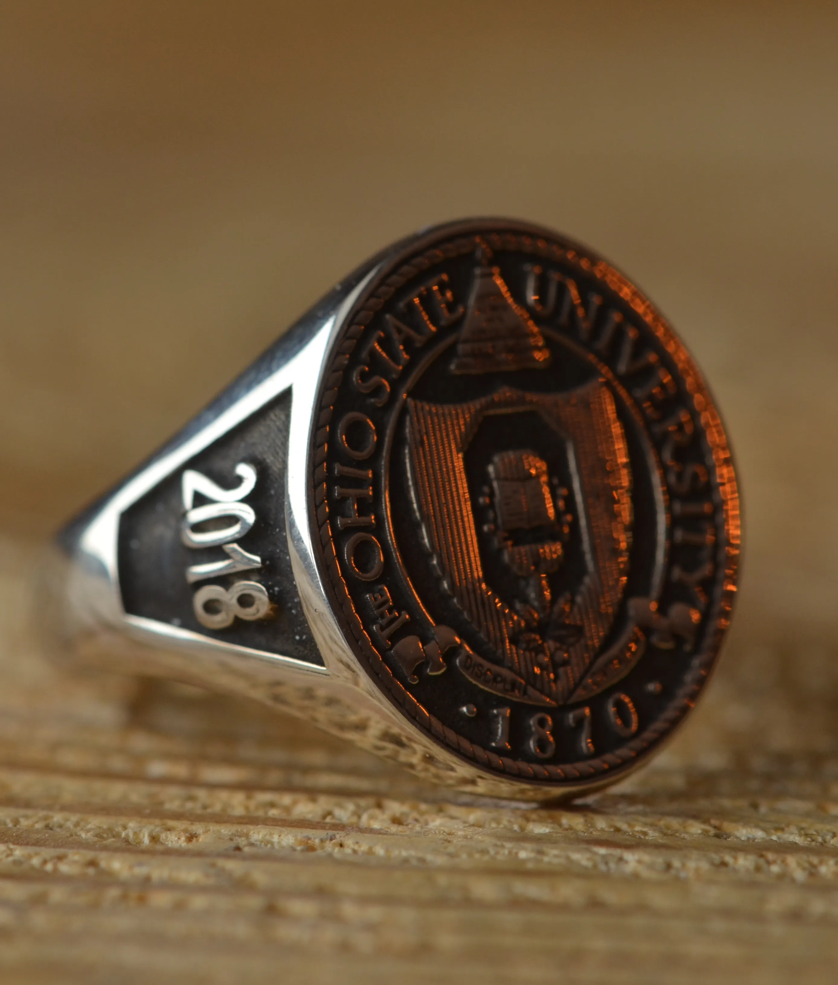 Solid Gold Custom Made Ohio State University College Ring - Any College
