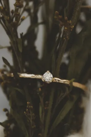 Solid Gold Dainty Diamond Ring (Ready-To-Ship)