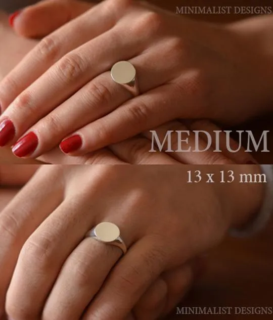 Solid Gold Monogram Signet Ring