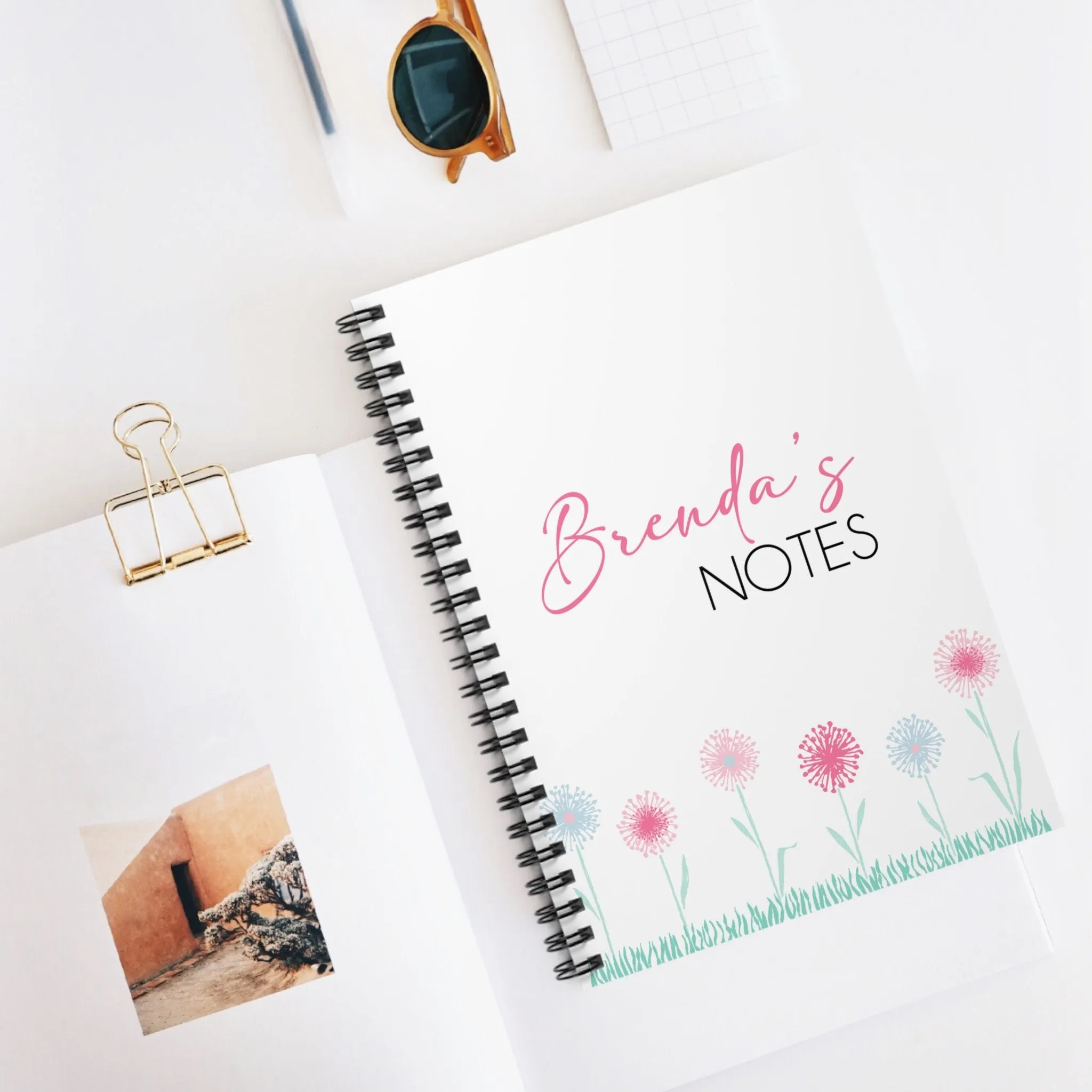 Spiral Notebook - Personalized Custom Name - Organization Ideas Creativity Gift Productivity