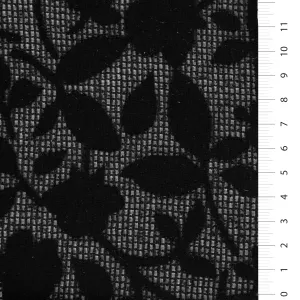 Spliced Cotton Floral Design Burnt Knit Fabric