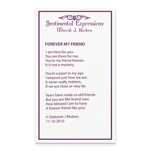 Sterling Silver CZ & Cultured Pearl 'My Friend' Heart Necklace