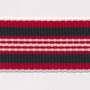Stripe Grosgrain Ribbon #13 Red & Black & White