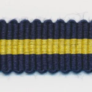 Stripe Grosgrain Ribbon #18 Night Blue & Saffron
