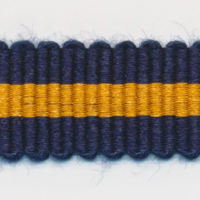 Stripe Grosgrain Ribbon #19 Night Blue & Orange