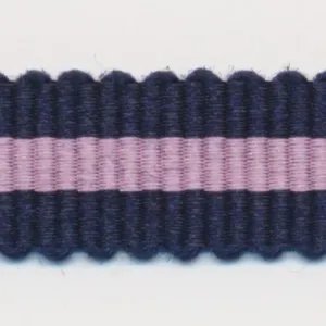 Stripe Grosgrain Ribbon #36 Night Blue & Lilac Sachet