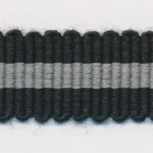 Stripe Grosgrain Ribbon #9 Black & Charcoal