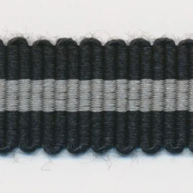 Stripe Grosgrain Ribbon #9 Black & Charcoal
