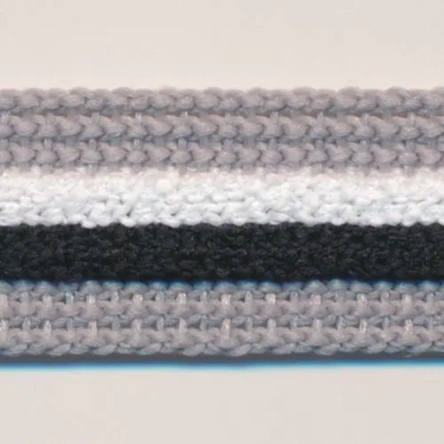 Stripe Pile Tape #8 Charcoal & White & Black