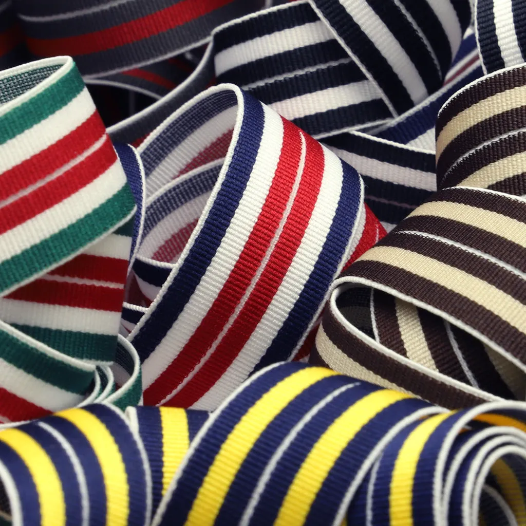 Stripe Stretch Tape #37 Fire Red & Off White
