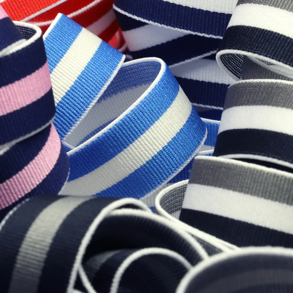 Stripe Stretch Tape #37 Fire Red & Off White