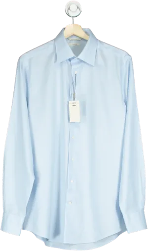 Suit Supply Light Blue Traveler Slim Fit Shirt UK 15 3/4 M