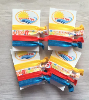 Summer Fun Hair Ties, Set of 4 Cards