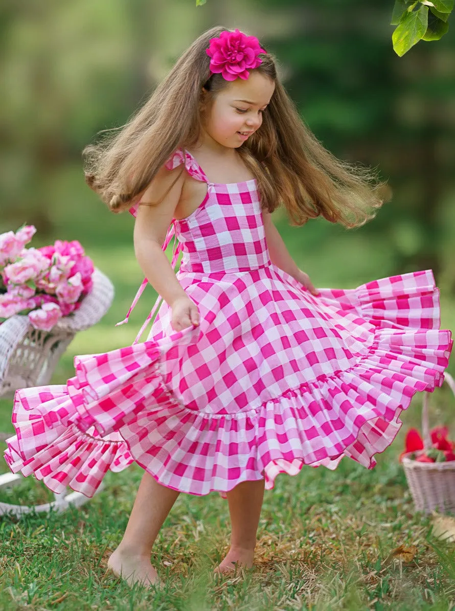 Summertime Picnic Hi Lo Ruffle Dress