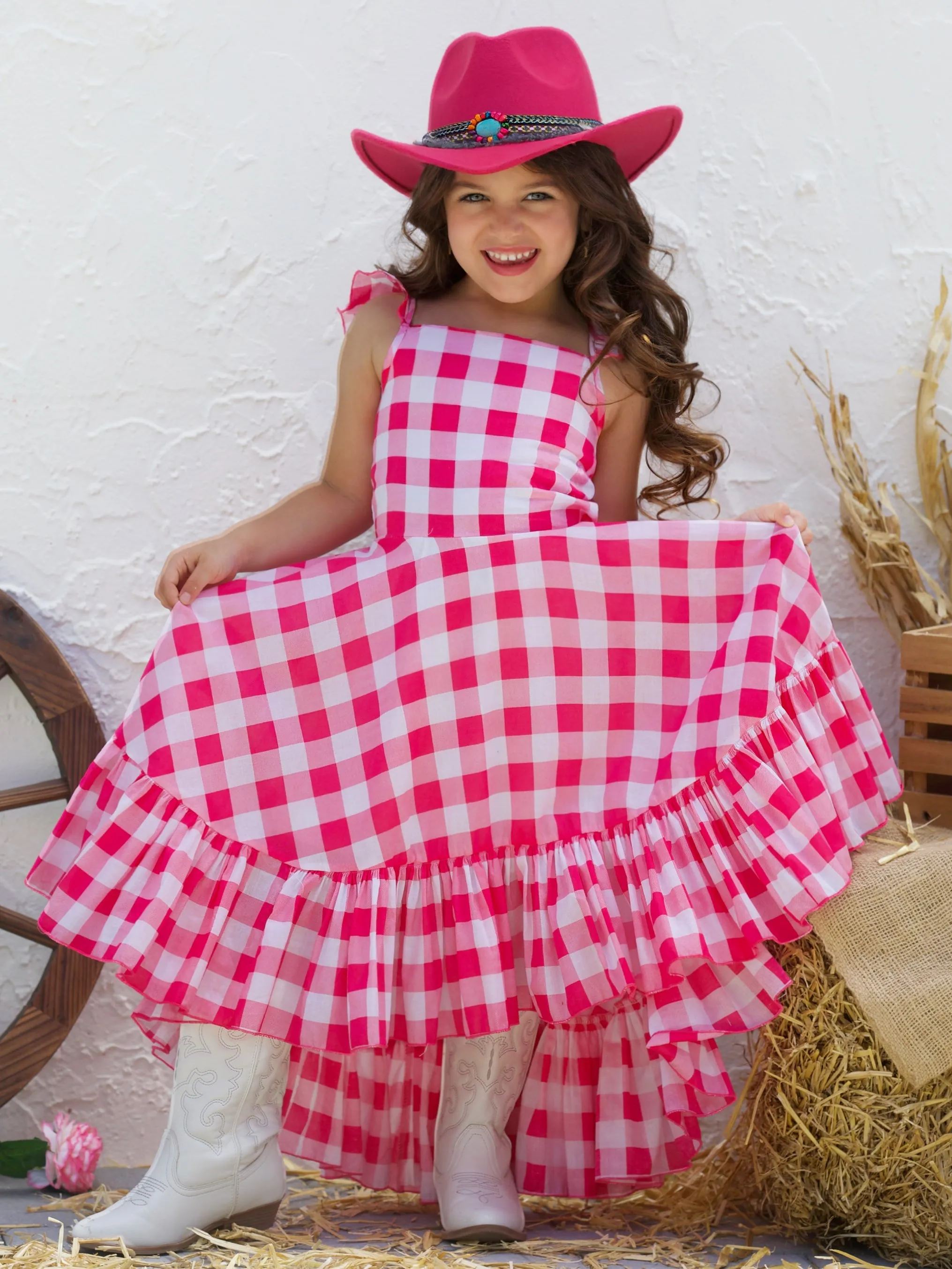 Summertime Picnic Hi Lo Ruffle Dress