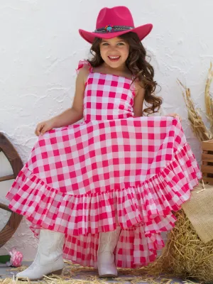 Summertime Picnic Hi Lo Ruffle Dress