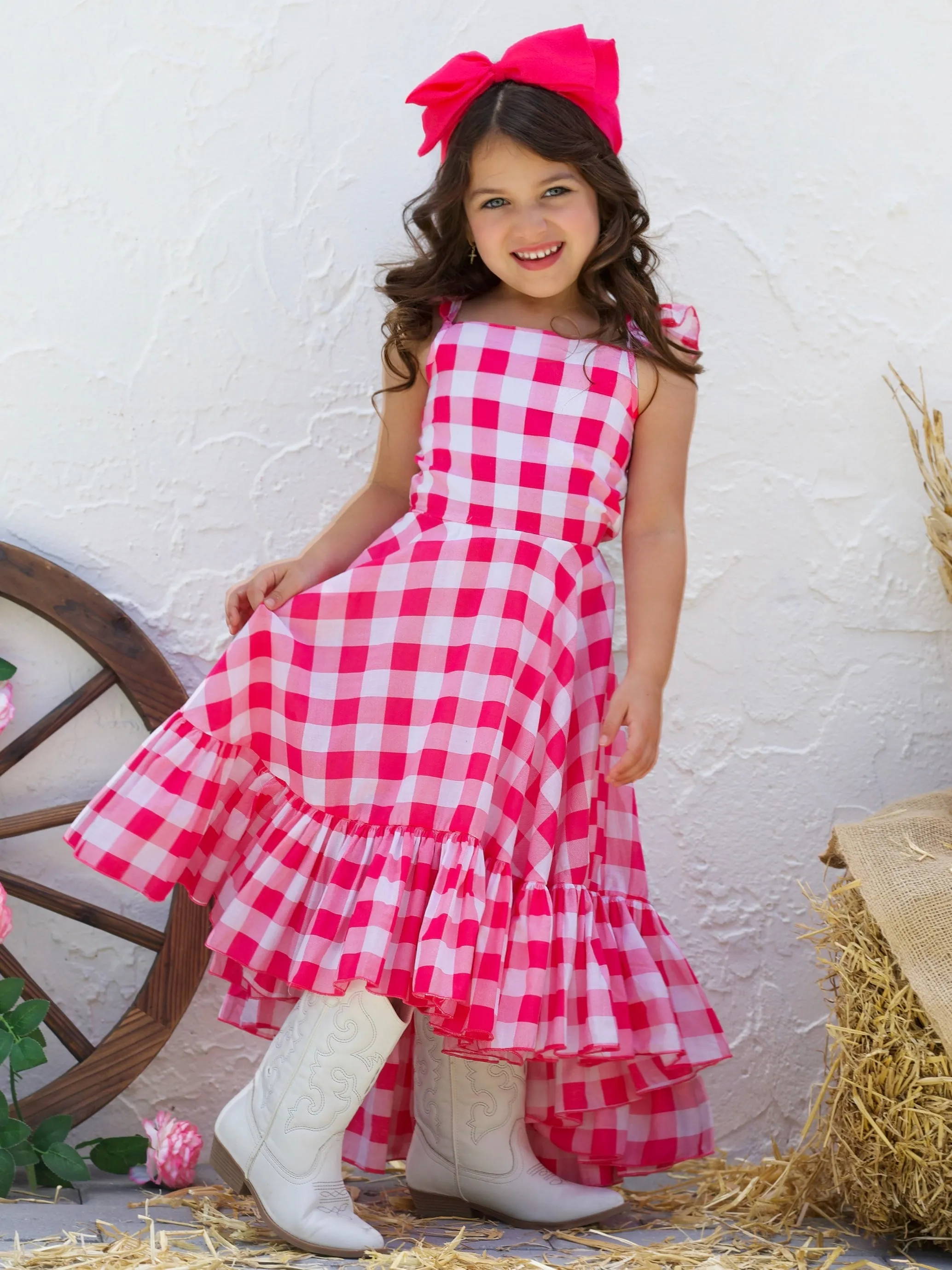 Summertime Picnic Hi Lo Ruffle Dress