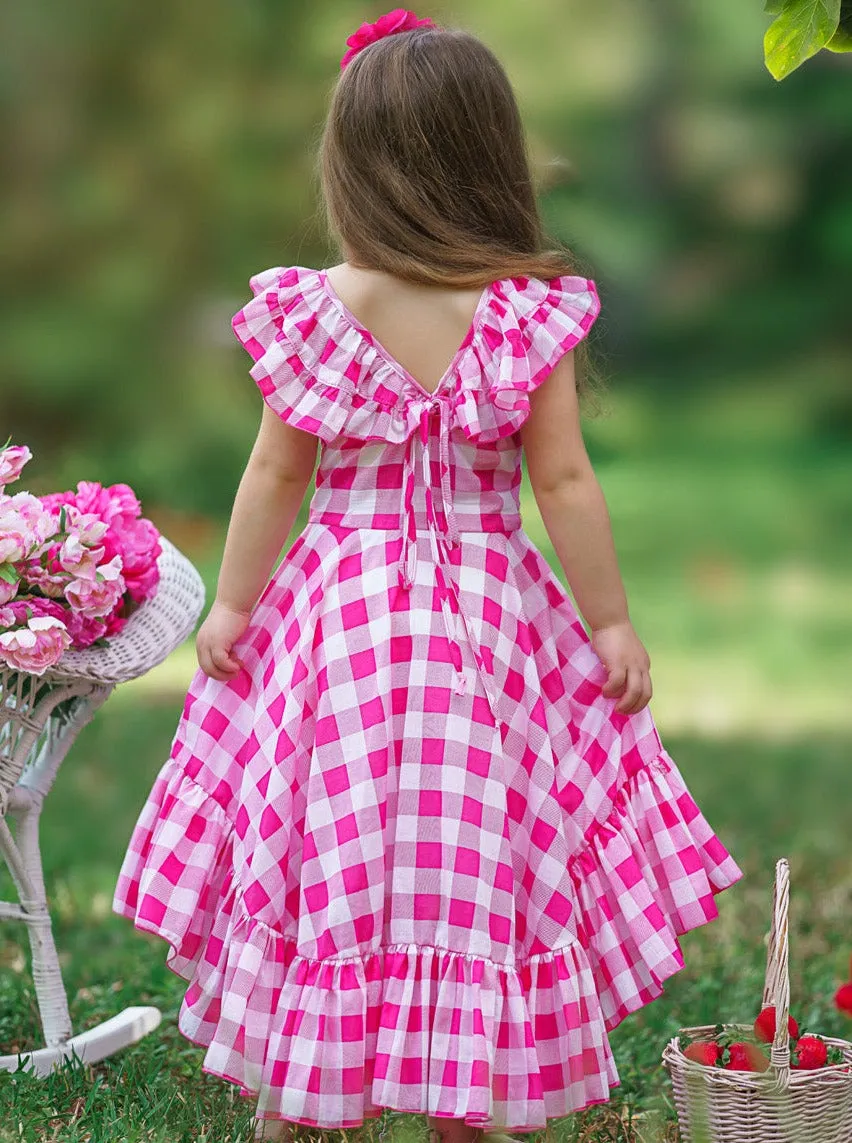 Summertime Picnic Hi Lo Ruffle Dress