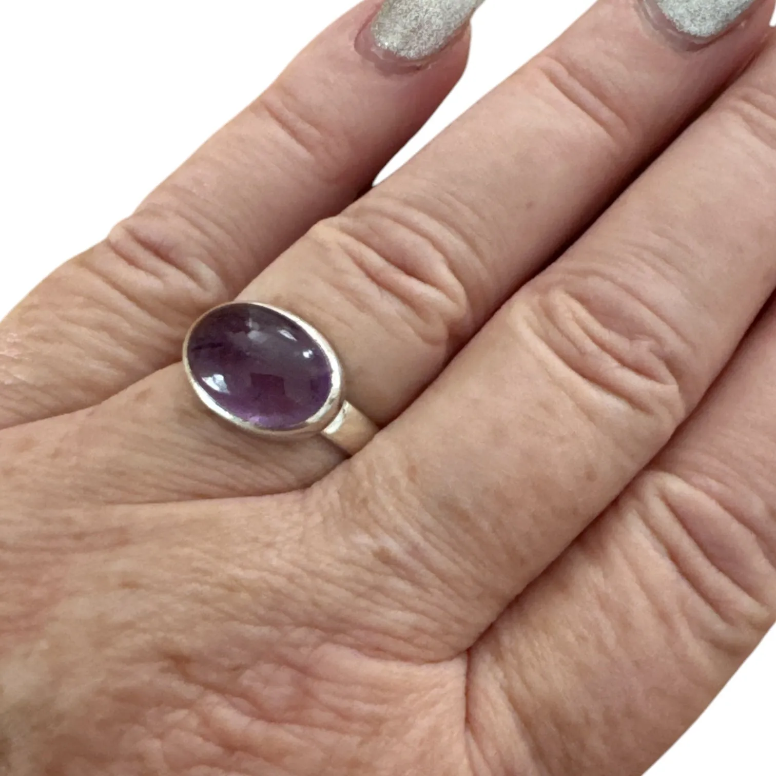 Super 23 Amethyst Auralite 23 Solid 925 Sterling Silver Ring 8