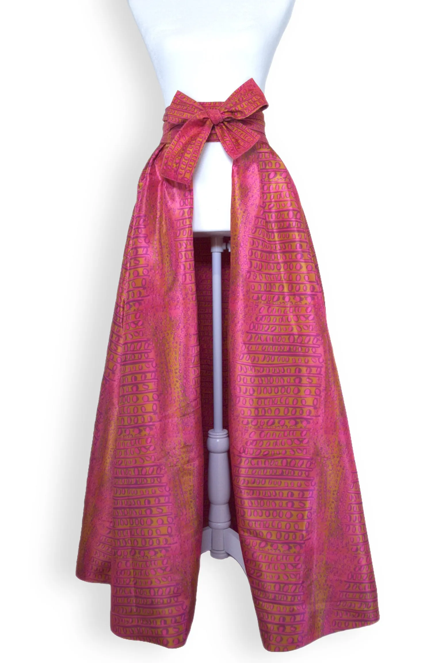 Taffeta Overskirt in Fuchsia Gator