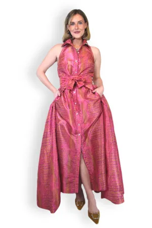 Taffeta Overskirt in Fuchsia Gator