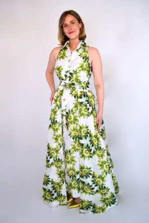 Taffeta Overskirt in Green Camellia
