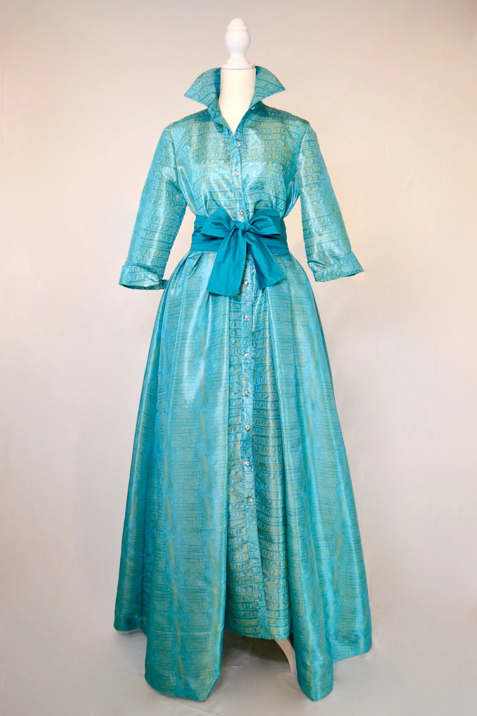 Taffeta Overskirt in Peacock Gator