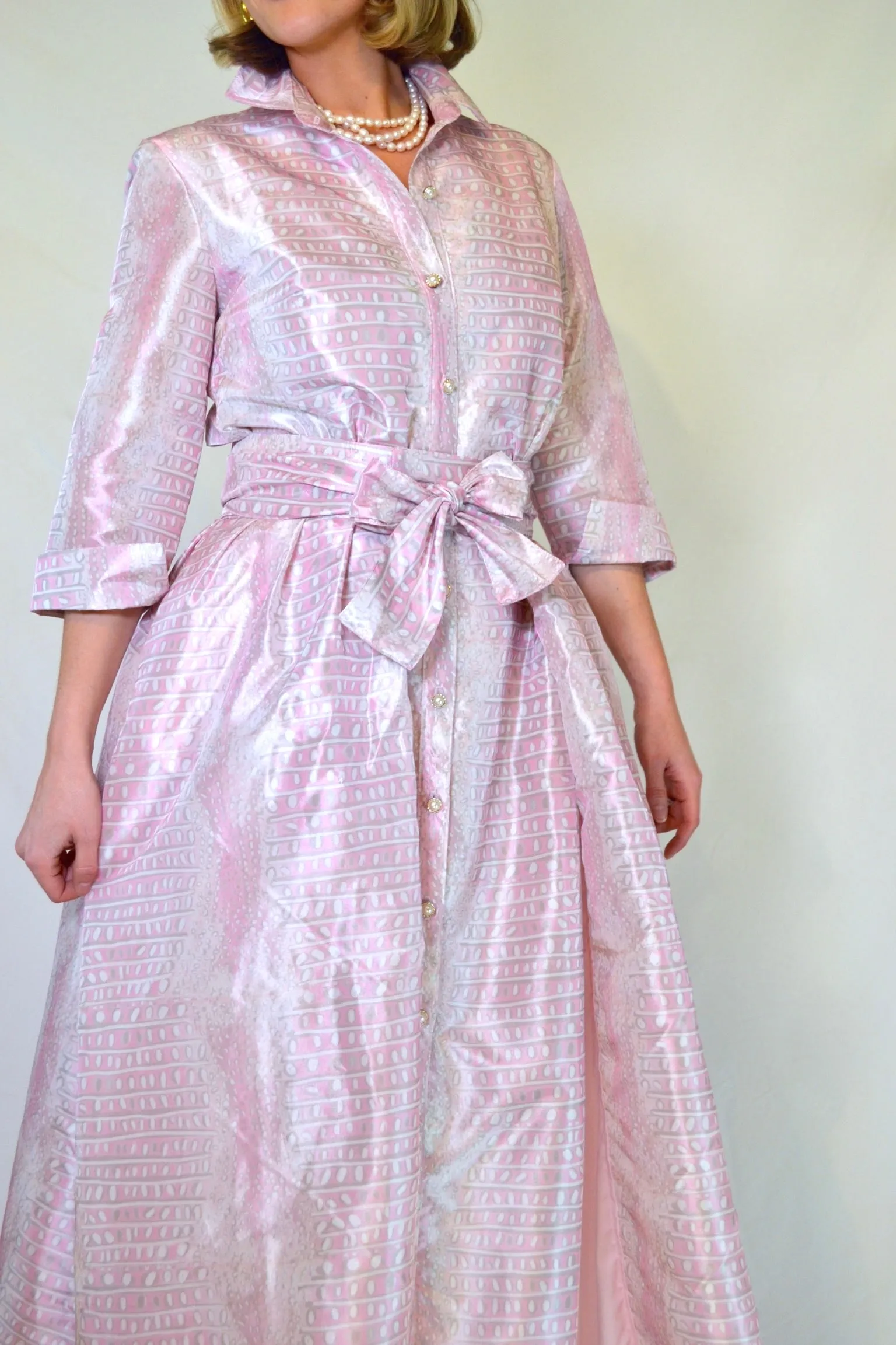 Taffeta Overskirt in Pink Champagne Gator