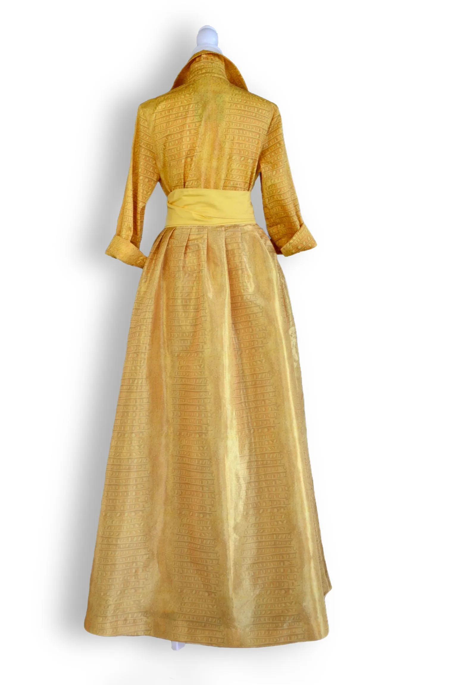 Taffeta Overskirt in Saffron Gator