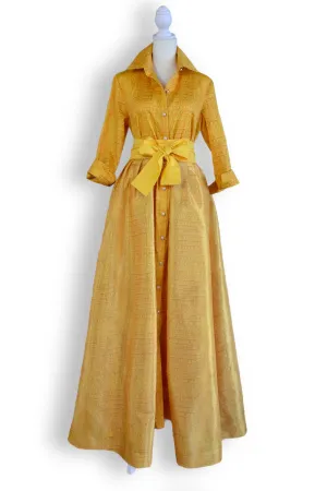 Taffeta Overskirt in Saffron Gator