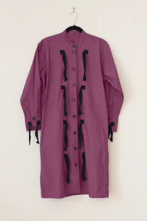 Taree Dress - Raspberry with Black Ties