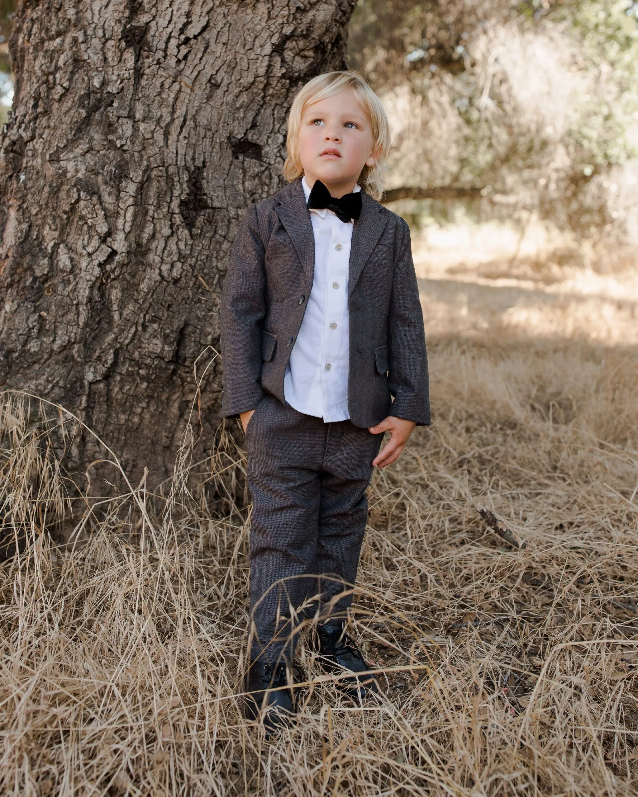 The Bow Tie by Noralee - Black Velvet - KIDS