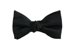 “The Butler” Black Satin Bow Tie