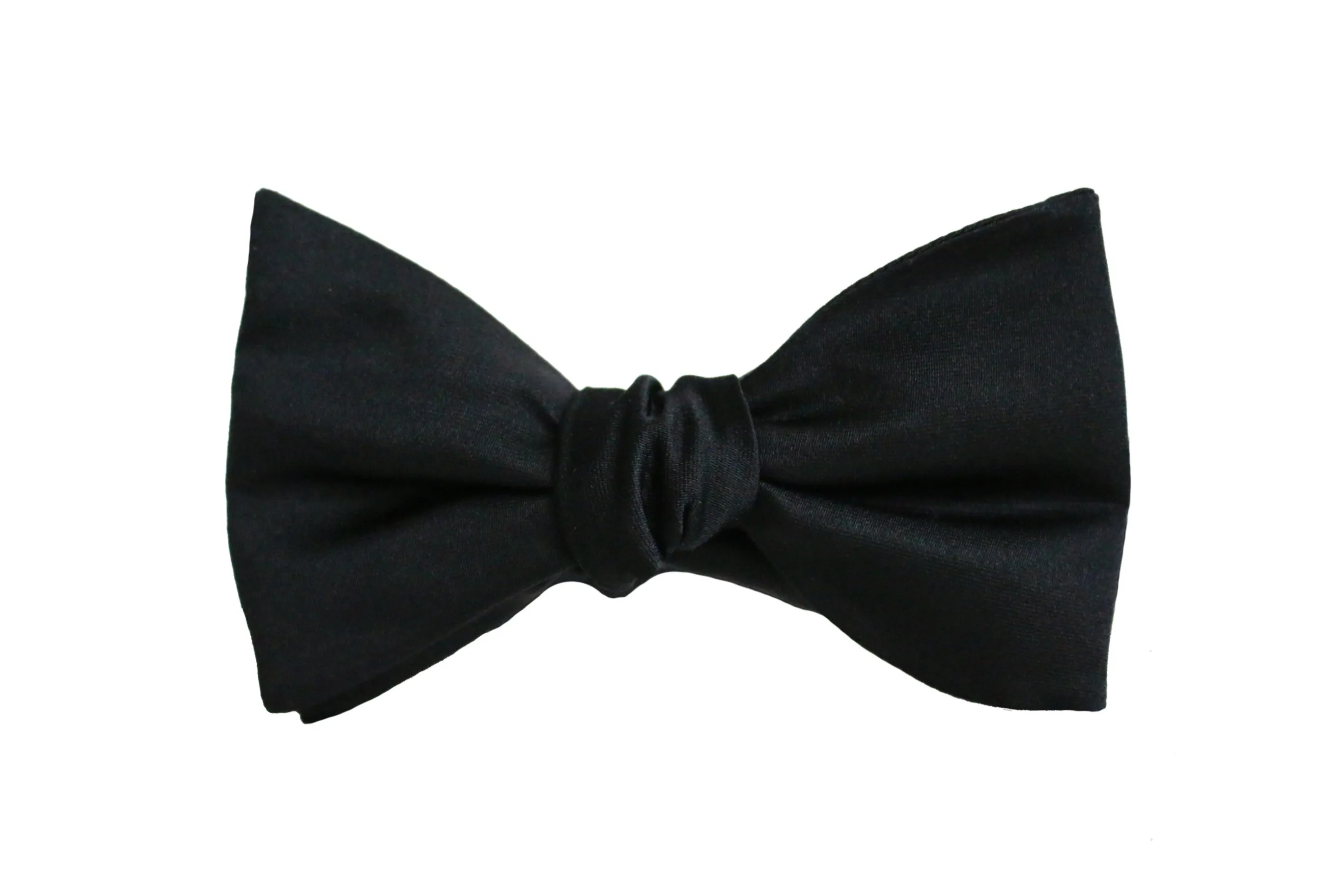 “The Butler” Black Satin Bow Tie