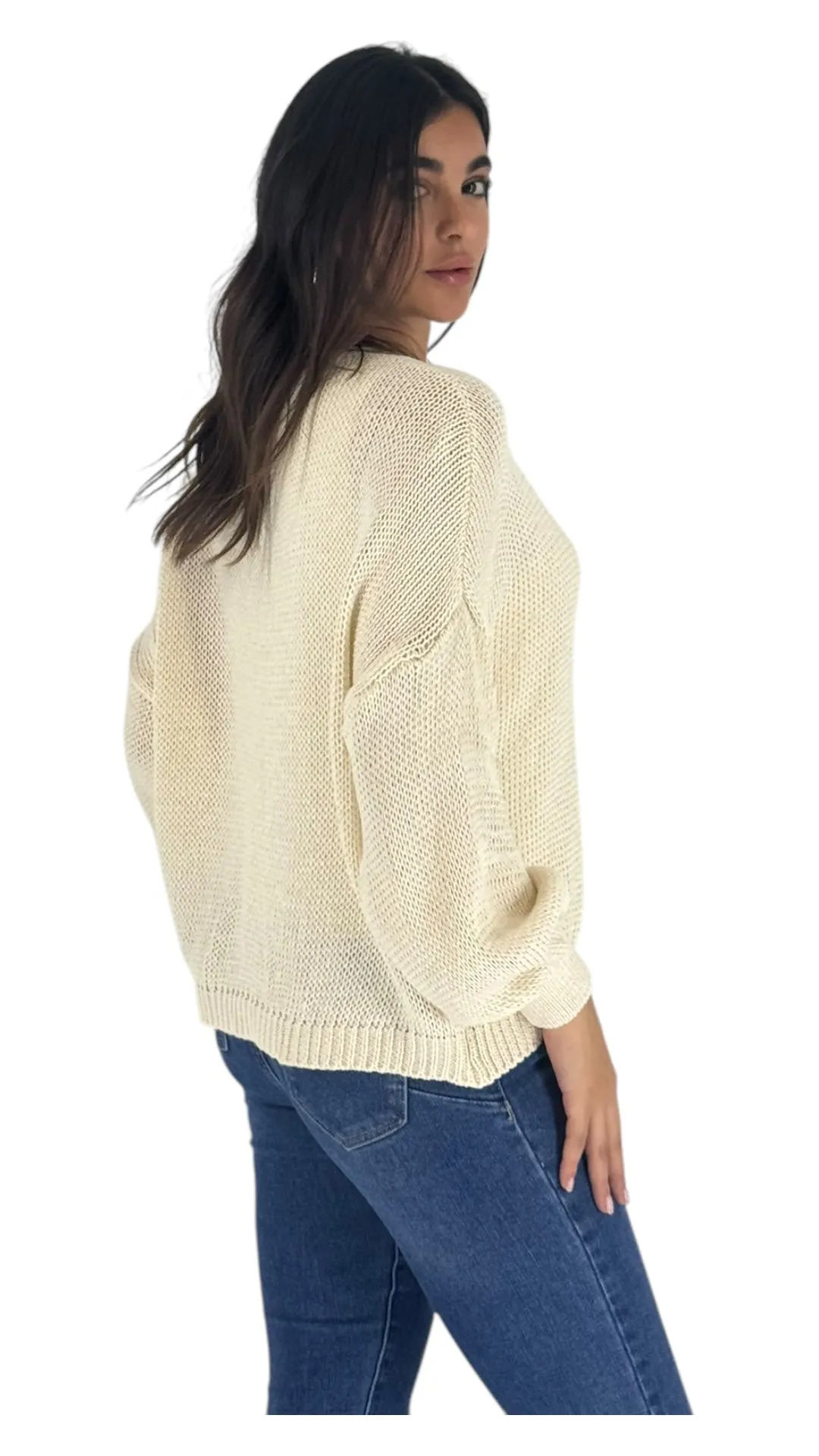 Tia cream cardigan