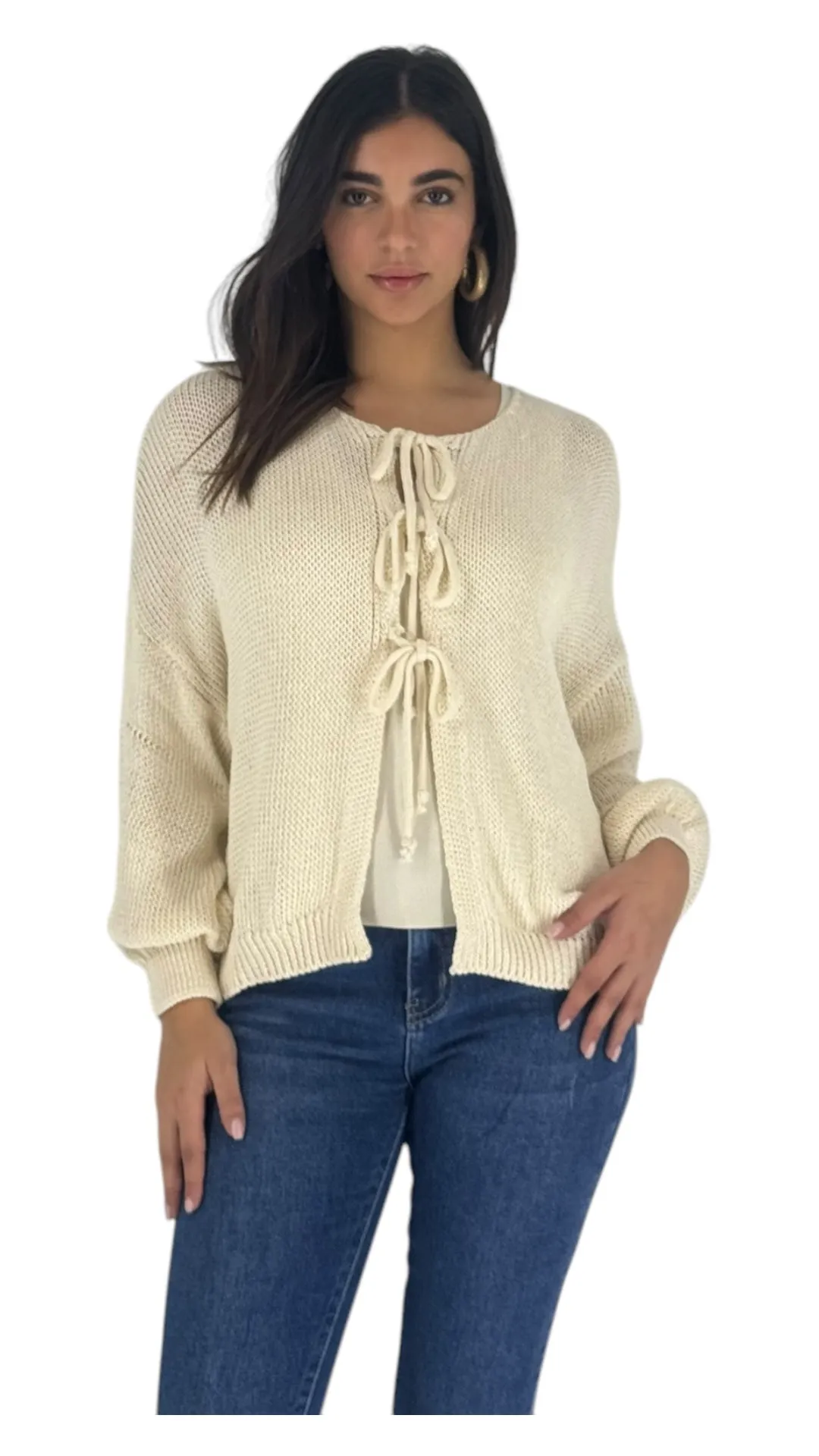 Tia cream cardigan