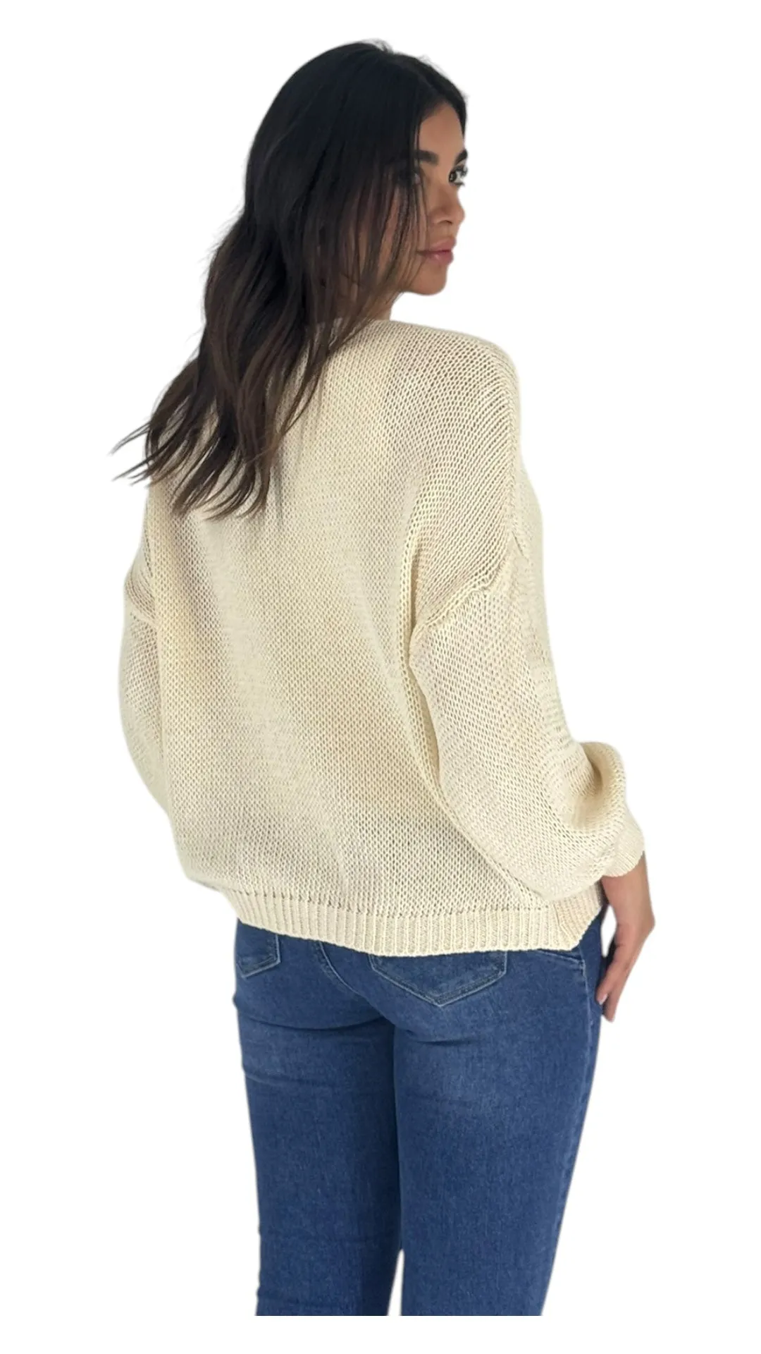 Tia cream cardigan