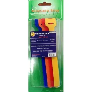 TIE-N-LOCK Hook-and-loop Cable Ties (5pcs)