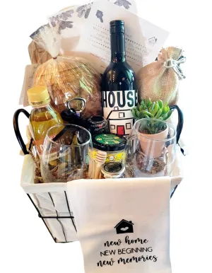 Traditional Housewarming Gift w/2 Personalized Glasses