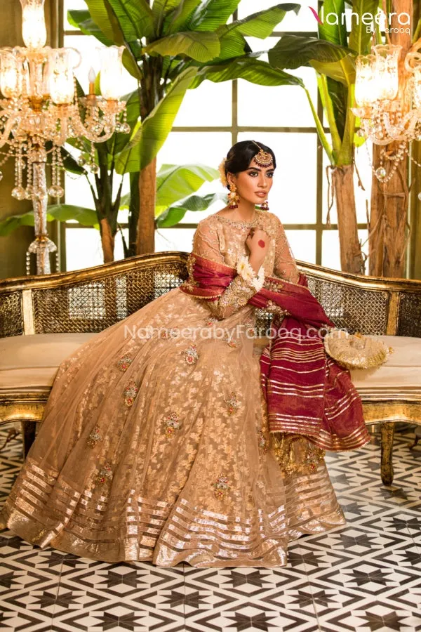 Traditional Pakistani Wedding Dress in Long Frock #PN06
