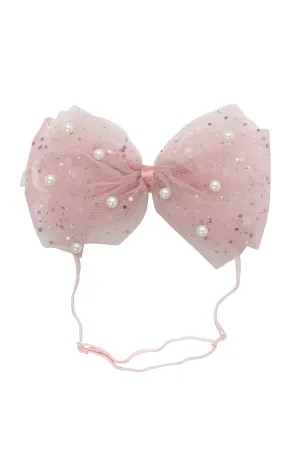 Tulle Pearl Clip/Wrap - Blush