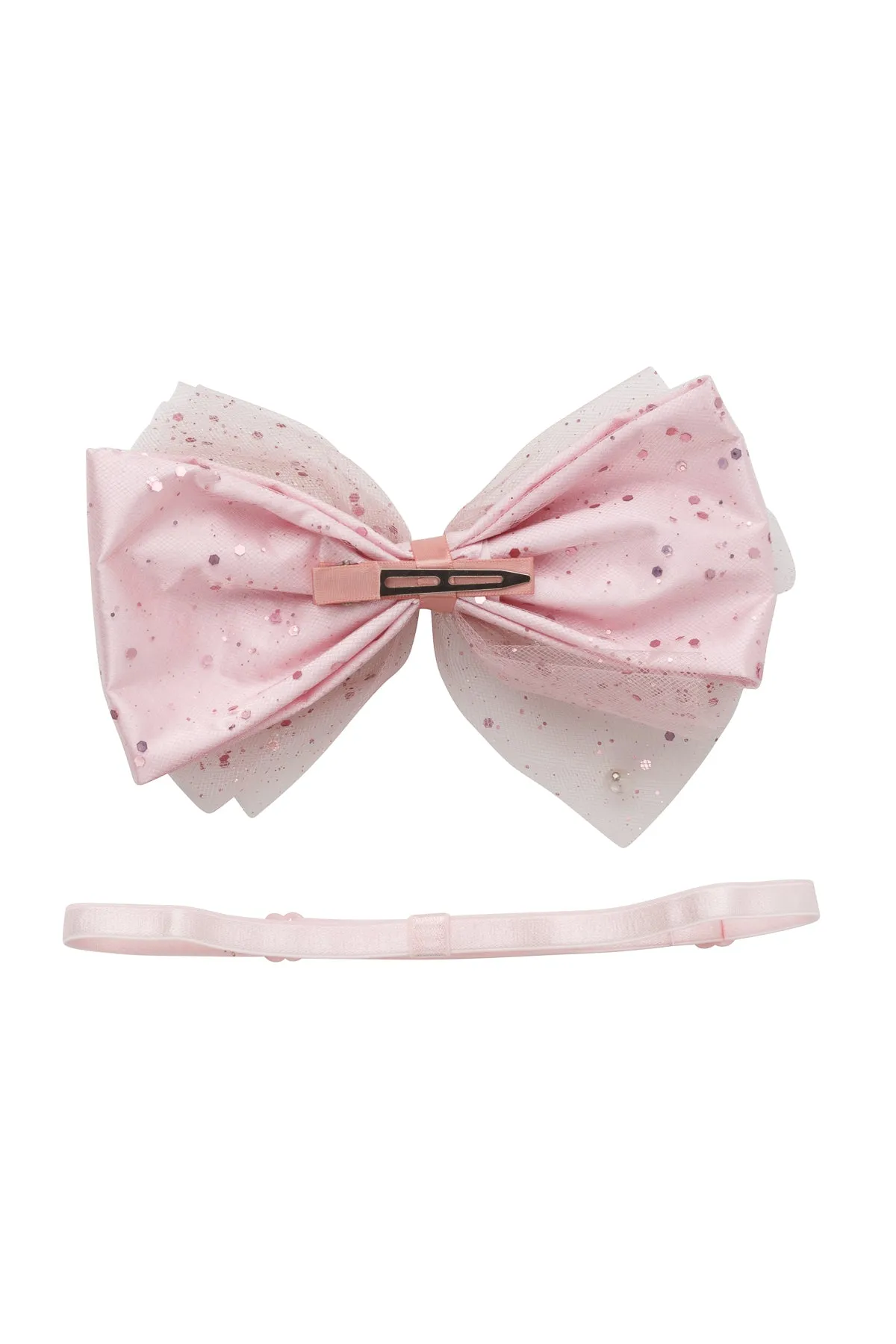 Tulle Pearl Clip/Wrap - Blush