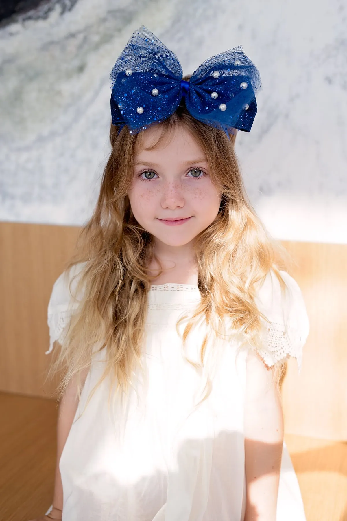 Tulle Pearl Clip/Wrap - Turquoise
