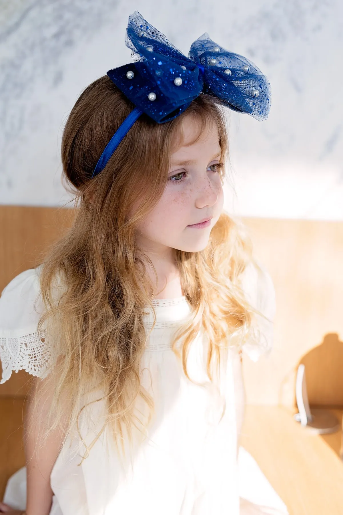 Tulle Pearl Clip/Wrap - Turquoise